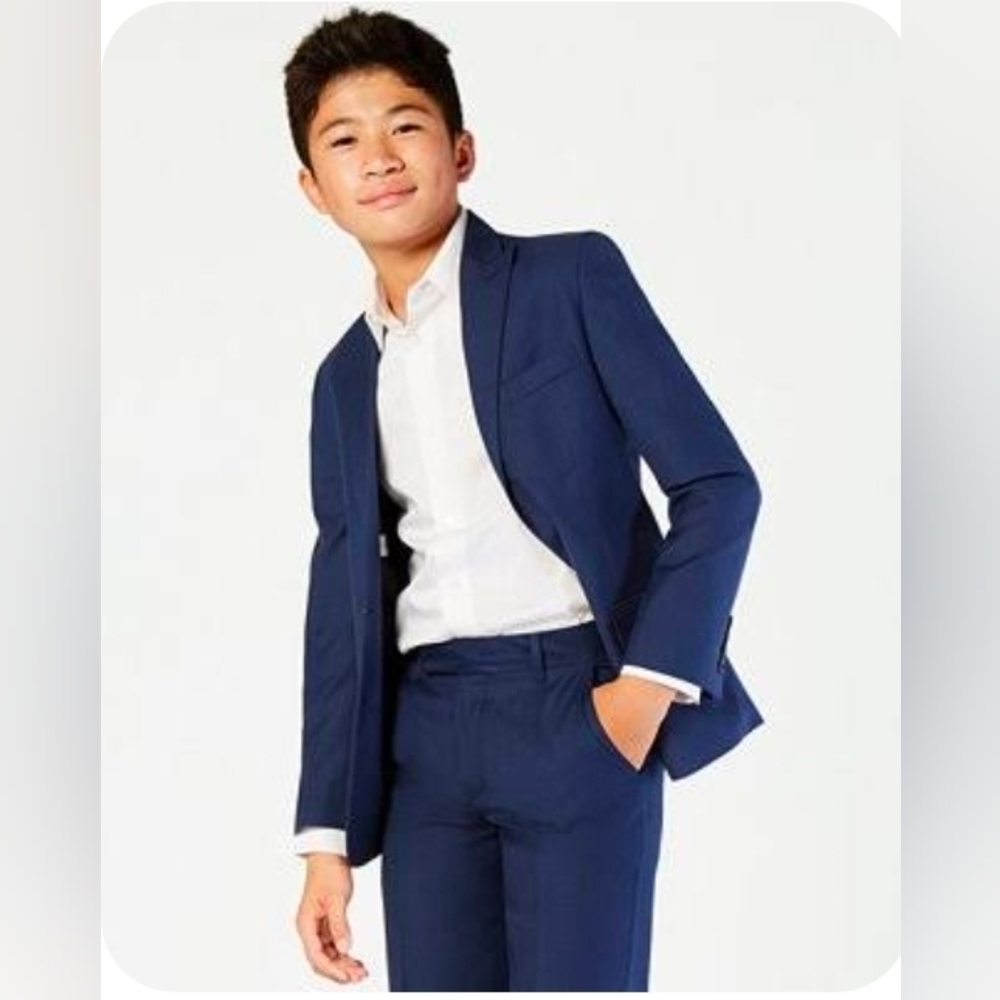 Calvin Klein Infinite Stretch 2 Piece Suit, Jacket 16, Pants 20 Navy Wedding